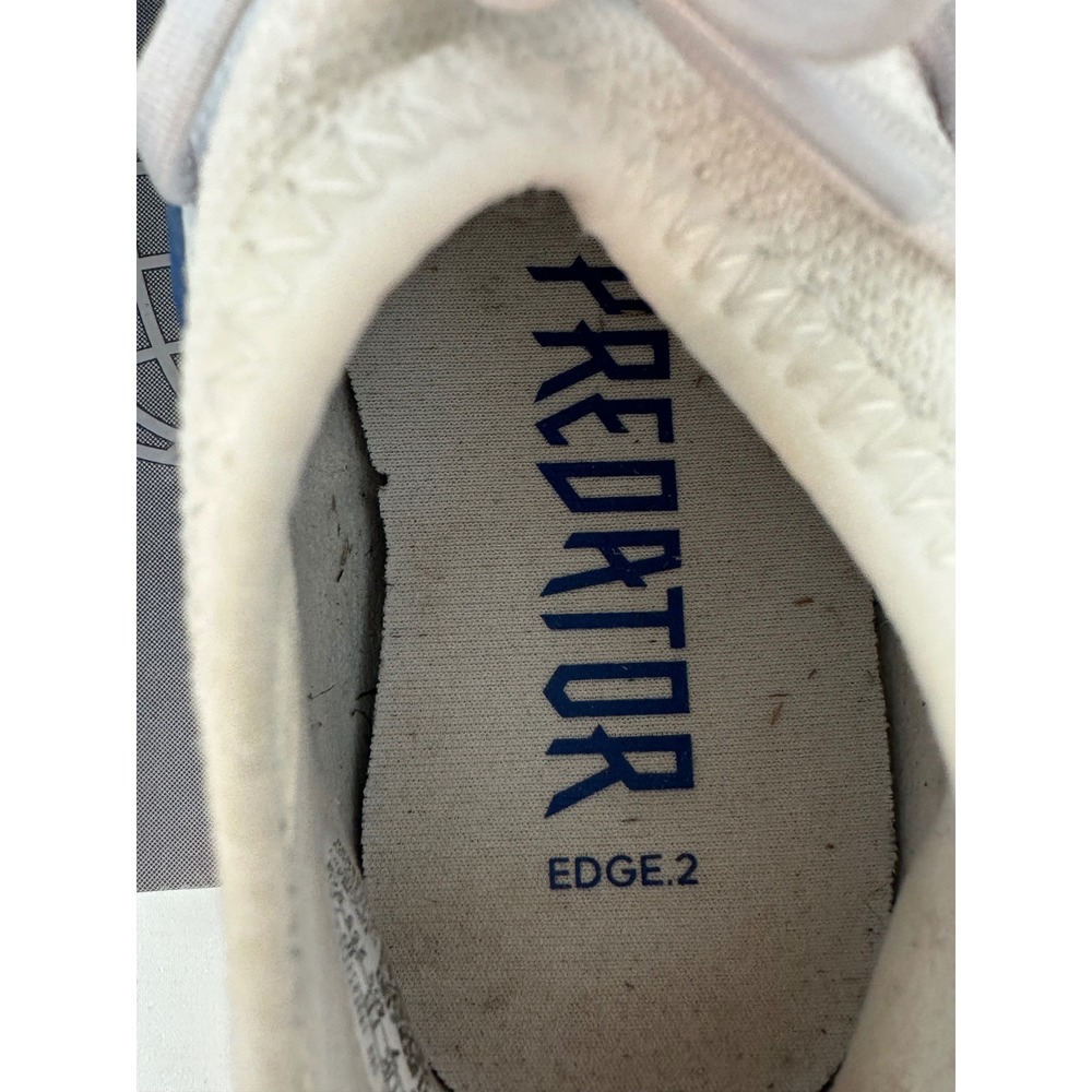 Adidas Predator Edge.2 FG Soccer Cleats White Blue Mens Size 7.5 GW2269 - Picture 6 of 11